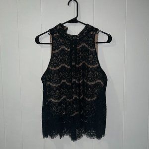 Fire Los Angeles Black Lace sleeveless Blouse